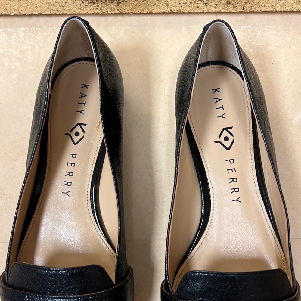 Katy Perry Black Silver The Pinz Slipper Loafer Flats,‎ size 7 - Picture 8 of 15